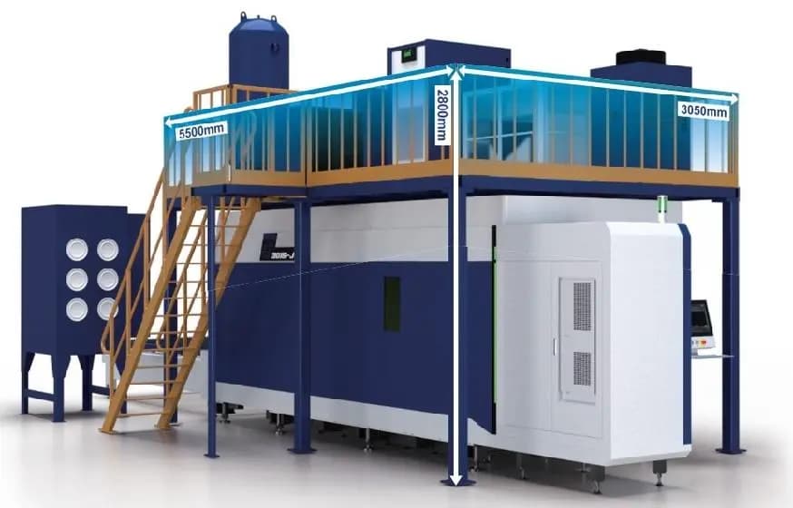 J Serisi Fiber Lazer Plaka Kesim Makinesi — Üretim Alanını Verimli Kullanın